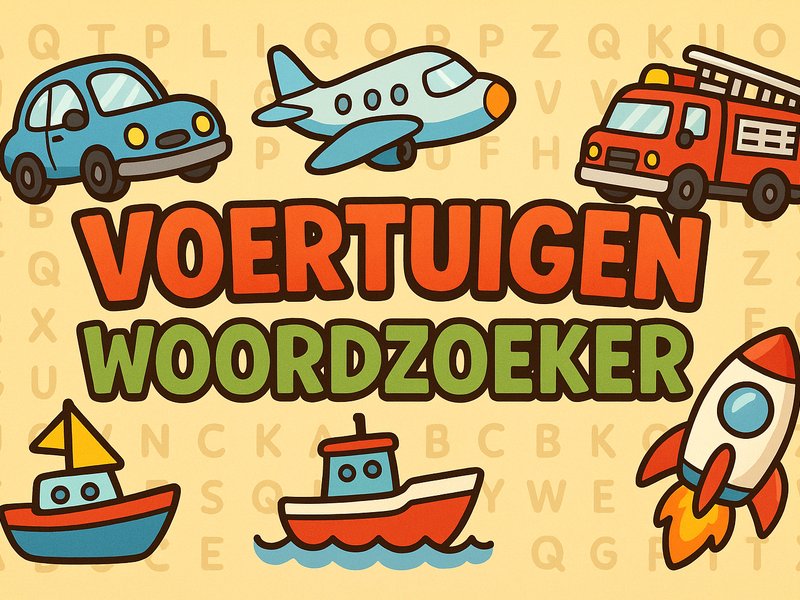 Vehicles Word Search — colorful screenshot of the game with various vehicles
