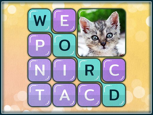 Exciting scene from Word Search Pictures with colorful letters and hidden words